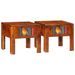 Tables de chevet 2 pcs 40x40x36 cm bois d'acacia massif - Photo n°1