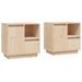 Tables de chevet 2 pcs 50x34x50 cm Bois de pin massif - Photo n°2