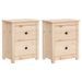 Tables de chevet 2 pcs 50x35x61,5 cm Bois de pin massif - Photo n°2