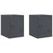 Tables de chevet 2 pcs anthracite 34,5x39x44 cm acier - Photo n°2