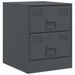 Tables de chevet 2 pcs anthracite 34,5x39x44 cm acier - Photo n°6