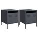 Tables de chevet 2 pcs anthracite 35x39x43,5 cm acier - Photo n°2