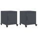 Tables de chevet 2 pcs anthracite 36x39x43,5 cm acier - Photo n°2