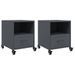 Tables de chevet 2 pcs anthracite 36x39x43,5 cm acier - Photo n°2