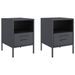 Tables de chevet 2 pcs anthracite 36x39x50,5 cm - Photo n°2