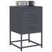 Tables de chevet 2 pcs anthracite 36x39x60,5 cm acier - Photo n°1