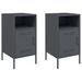 Tables de chevet 2 pcs anthracite 36x39x68 cm - Photo n°2