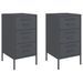 Tables de chevet 2 pcs anthracite 36x39x68 cm - Photo n°2