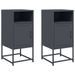 Tables de chevet 2 pcs anthracite 36x39x78 cm acier - Photo n°2