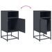 Tables de chevet 2 pcs anthracite 36x39x78 cm acier - Photo n°10