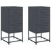 Tables de chevet 2 pcs anthracite 36x39x78 cm acier - Photo n°2