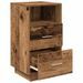 Tables de chevet 2 pcs avec 2 tiroirs vieux bois 36x36x68 cm - Photo n°5