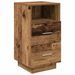 Tables de chevet 2 pcs avec 2 tiroirs vieux bois 36x36x68 cm - Photo n°6