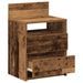 Tables de chevet 2 pcs avec 2 tiroirs vieux bois 40x33x60 cm - Photo n°5