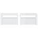 Tables de chevet 2 pcs avec LED Blanc brillant 60x35x40 cm - Photo n°3