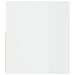 Tables de chevet 2 pcs avec LED Blanc brillant 60x35x40 cm - Photo n°4