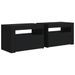 Tables de chevet 2 pcs avec LED Noir 60x35x40 cm - Photo n°3