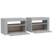 Tables de chevet 2 pcs avec LED sonoma gris 60x35x40 cm - Photo n°5