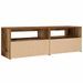 Tables de chevet 2 pcs avec LED vieux bois 60x35x40 cm - Photo n°10