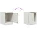 Tables de chevet 2 pcs blanc 34,5x39x44 cm acier - Photo n°10