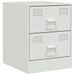 Tables de chevet 2 pcs blanc 34,5x39x44 cm acier - Photo n°5