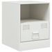 Tables de chevet 2 pcs blanc 34,5x39x44 cm acier - Photo n°6