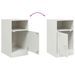 Tables de chevet 2 pcs blanc 34,5x39x62 cm acier - Photo n°10