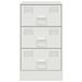 Tables de chevet 2 pcs blanc 34,5x39x62 cm acier - Photo n°5