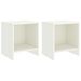 Tables de chevet 2 pcs Blanc 35x30x40 cm Bois de pin massif - Photo n°1