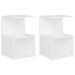 Tables de chevet 2 pcs Blanc 35x35x55 cm - Photo n°1