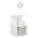 Tables de chevet 2 pcs Blanc 35x35x55 cm - Photo n°3