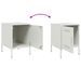 Tables de chevet 2 pcs blanc 36x39x50,5 cm acier - Photo n°10