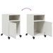 Tables de chevet 2 pcs blanc 36x39x59 cm acier - Photo n°9