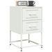 Tables de chevet 2 pcs blanc 36x39x60,5 cm acier - Photo n°1