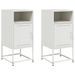 Tables de chevet 2 pcs blanc 36x39x78 cm acier - Photo n°2