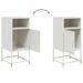 Tables de chevet 2 pcs blanc 36x39x78 cm acier - Photo n°10