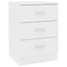 Tables de chevet 2 pcs Blanc 38 x 35 x 56 cm - Photo n°3