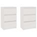 Tables de chevet 2 pcs Blanc 40x29,5x64 cm Bois de pin solide - Photo n°1