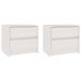 Tables de chevet 2 pcs Blanc 40x30,5x35,5 cm Bois de pin solide - Photo n°2