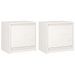 Tables de chevet 2 pcs Blanc 40x30,5x40 cm Bois de pin massif 2 - Photo n°1