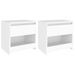 Tables de chevet 2 pcs Blanc 40x30x39 cm - Photo n°1