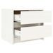 Tables de chevet 2 pcs blanc 40x31x35,5 cm bois de pin massif - Photo n°7