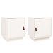 Tables de chevet 2 pcs Blanc 40x34x45 cm Bois de pin massif - Photo n°2