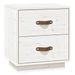 Tables de chevet 2 pcs Blanc 40x34x45 cm Bois de pin massif - Photo n°6