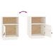 Tables de chevet 2 pcs Blanc 40x34x55 cm Bois de pin massif - Photo n°8