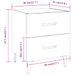 Tables de chevet 2 pcs Blanc 40x35x47,5 cm - Photo n°8