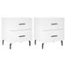 Tables de chevet 2 pcs blanc 40x35x47,5 cm bois d’ingénierie - Photo n°1