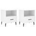 Tables de chevet 2 pcs blanc 40x35x47,5 cm bois d’ingénierie - Photo n°1