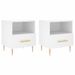 Tables de chevet 2 pcs blanc 40x35x47,5 cm bois d’ingénierie - Photo n°1