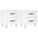 Tables de chevet 2 pcs blanc 40x35x47,5 cm bois d’ingénierie - Photo n°1